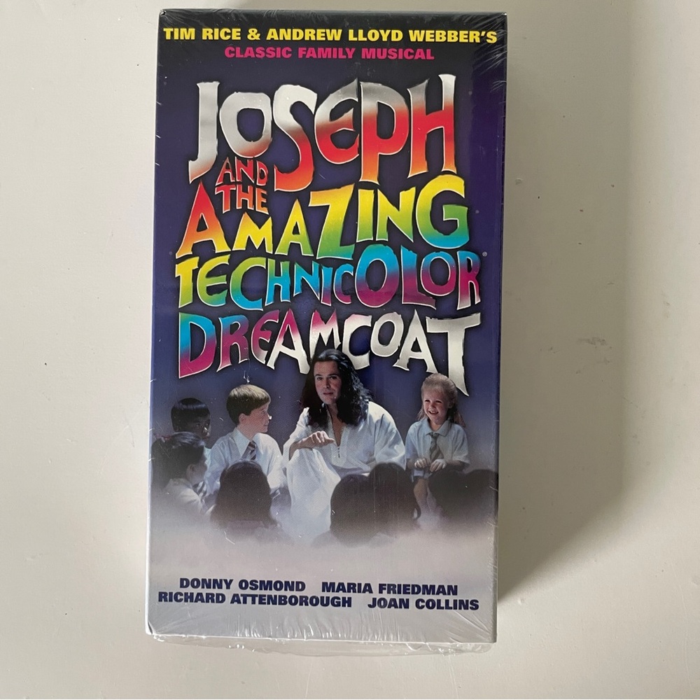 🎬NEW JOSEPH AND THE AMAZING TECHNICOLOR  DREAMCOAT VHS TAPE Donny Osmond SEALED